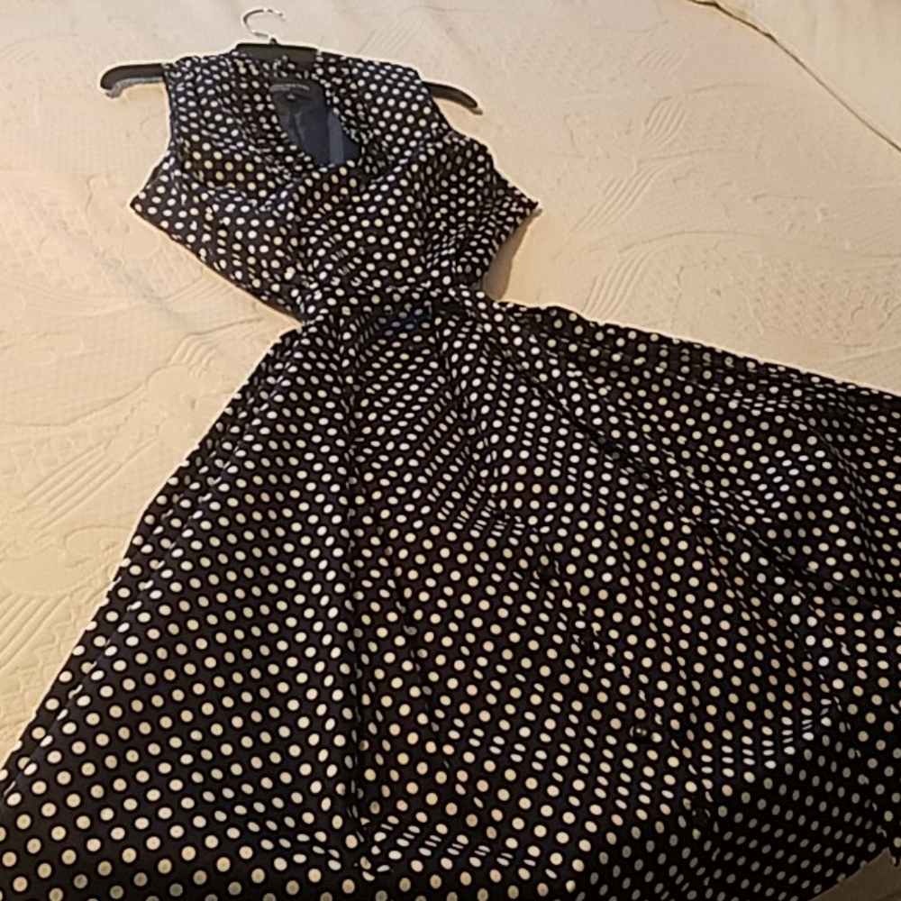 Retro front button dress